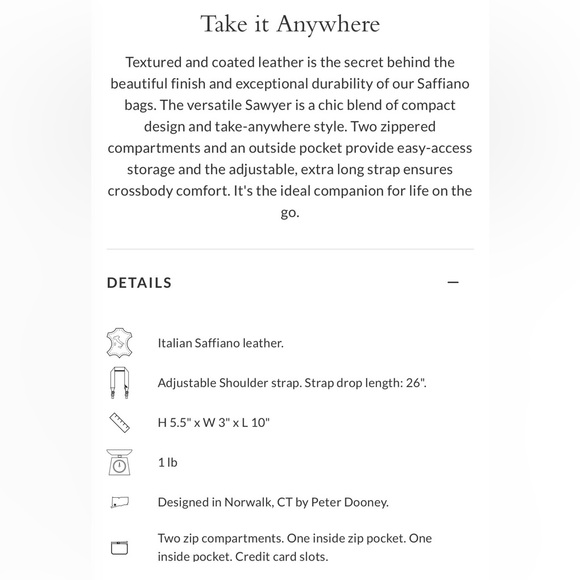 Dooney & Bourke Saffiano Sawyer shoulder bag - Picture 9 of 9